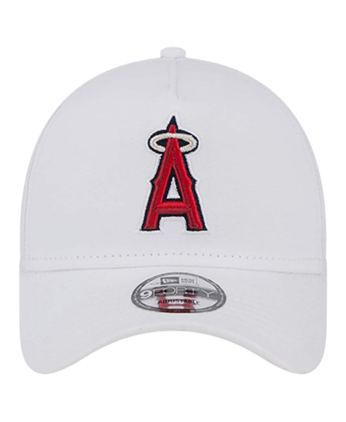 New Era Men's White Los Angeles Angels Tc A-frame 9forty Adjustable Hat In White