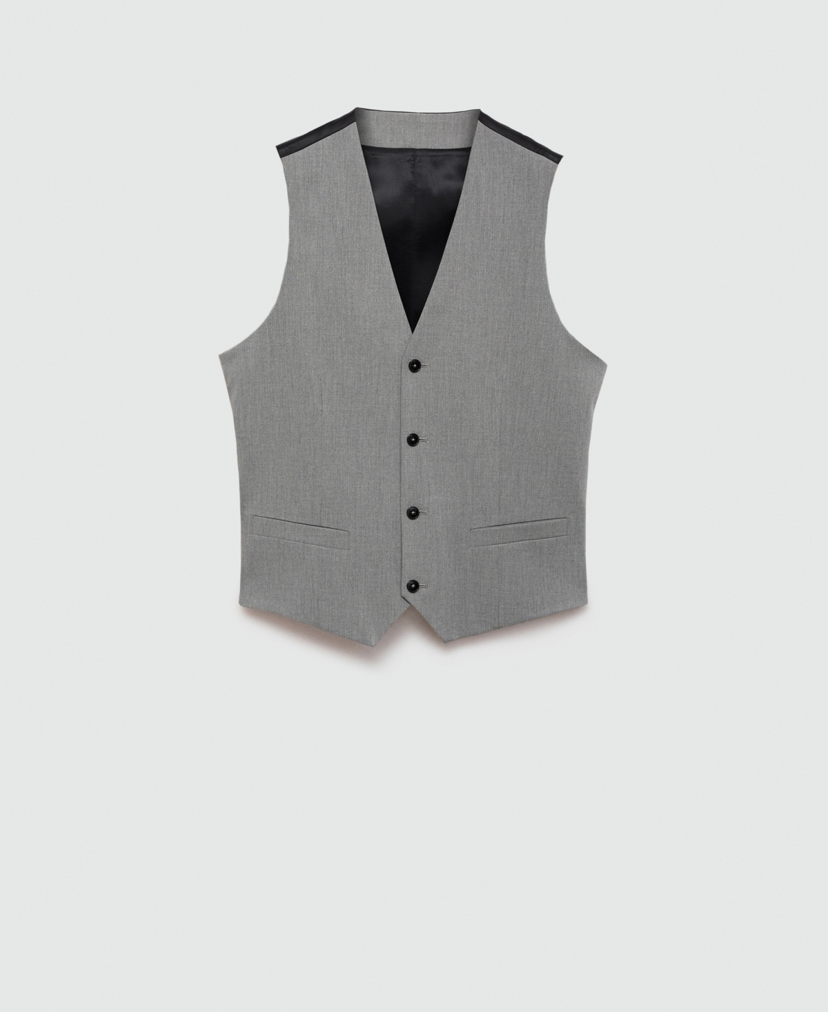 Men's Super Slim-Fit Stretch Fabric Suit Vest - Grey