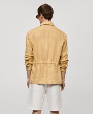 Men's Linen Pockets Detail Overshirt