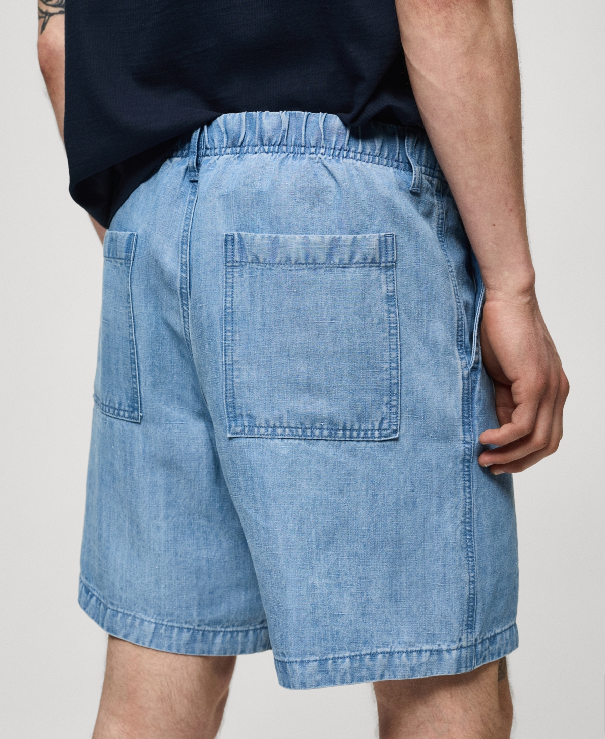 Mango Men's Hemp Lyocell Bermuda Shorts