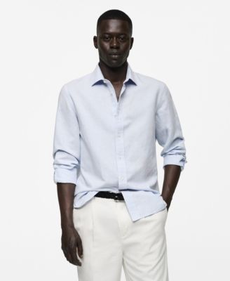 Men's Slim Fit Linen Blend Shirt