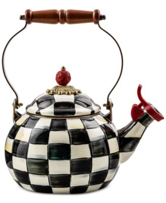 Mackenzie マッケンジーチャイルズ コートリーチェックゴミ箱 鉢入れ2点 Mackenzie-Childs Courtly Check 2-Qt. Whistling Tea Kettle - Macy's