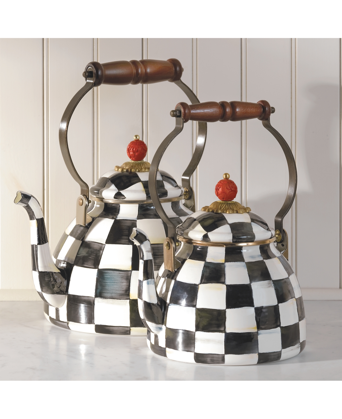 Mackenzie-childs Courtly Check 2-qt. Whistling Tea Kettle In No Color