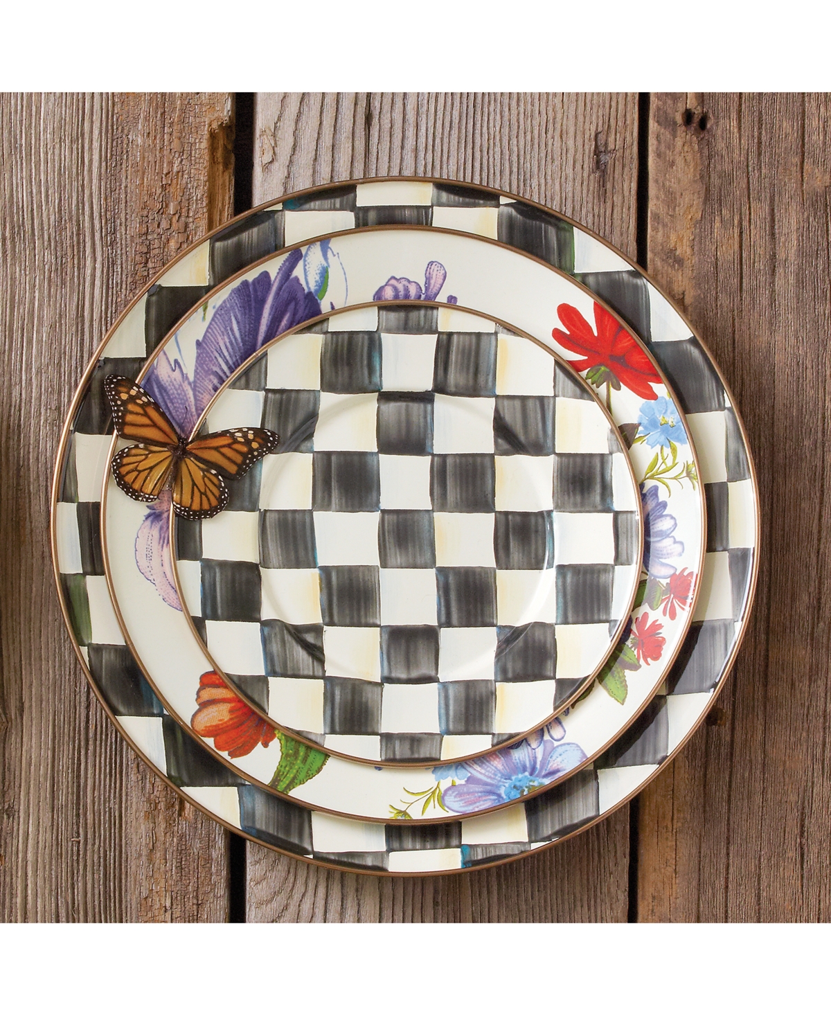 Mackenzie-childs Courtly Check Salad Plate In No Color