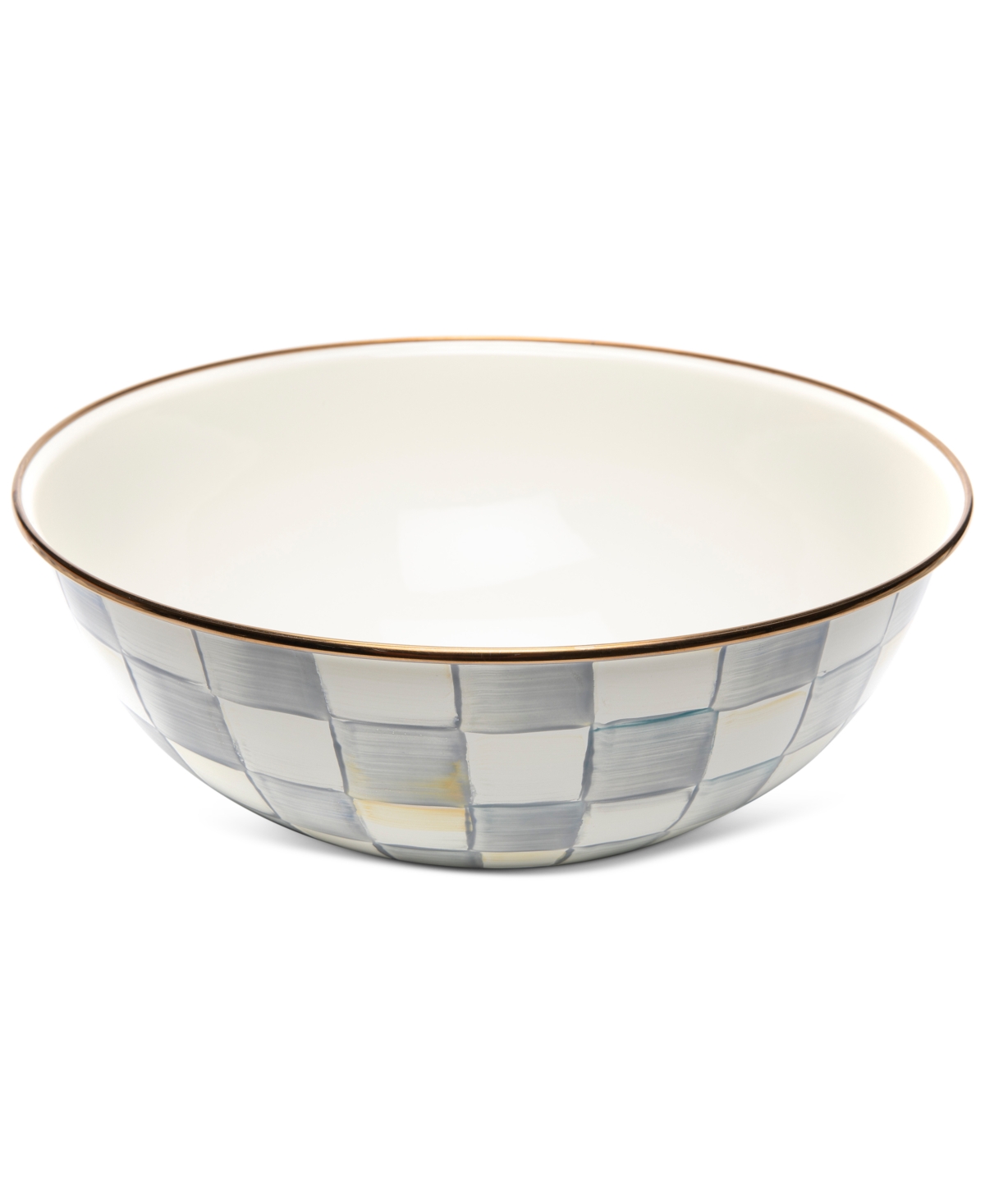 MACKENZIE-CHILDS STERLING CHECK EXTRA-LARGE EVERYDAY BOWL, 192-OZ. 