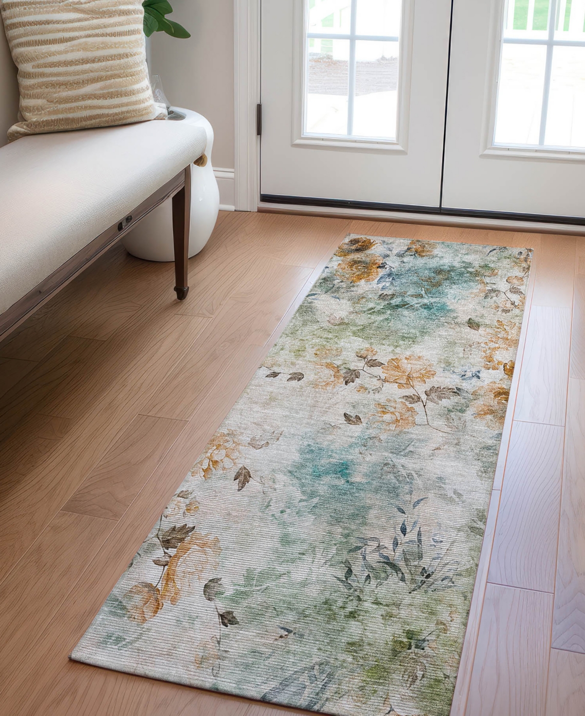 Addison Chantille Acn724 2'3"x7'6" Runner Area Rug In Teal