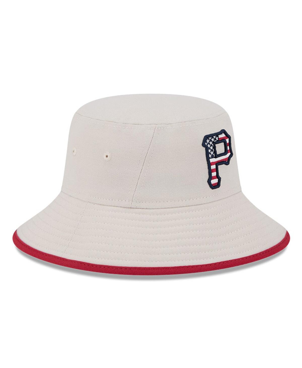 Shop New Era Men's Khaki Pittsburgh Pirates 2024 Fourth Of July Bucket Hat