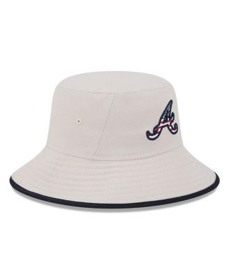 Men's Khaki Atlanta Braves 2024 Fourth of July Bucket Hat