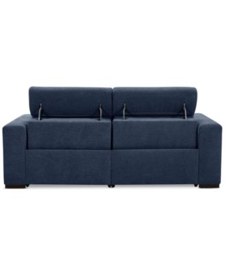 Nevio 2-Pc. Fabric Power Headrest Sectional with 2 Power Motion Chairs