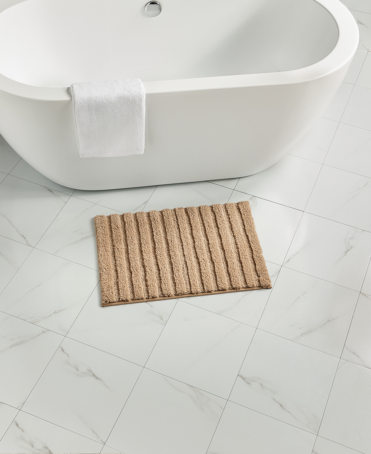 Charter Club Signature Bath Rug, 17" X 24", Exclusively At Macy's In Sesame