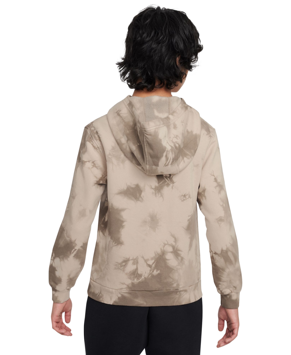 Nike Big Kids' Sportswear Club Fleece Tie-Dyed Hoodie -khaki/khaki