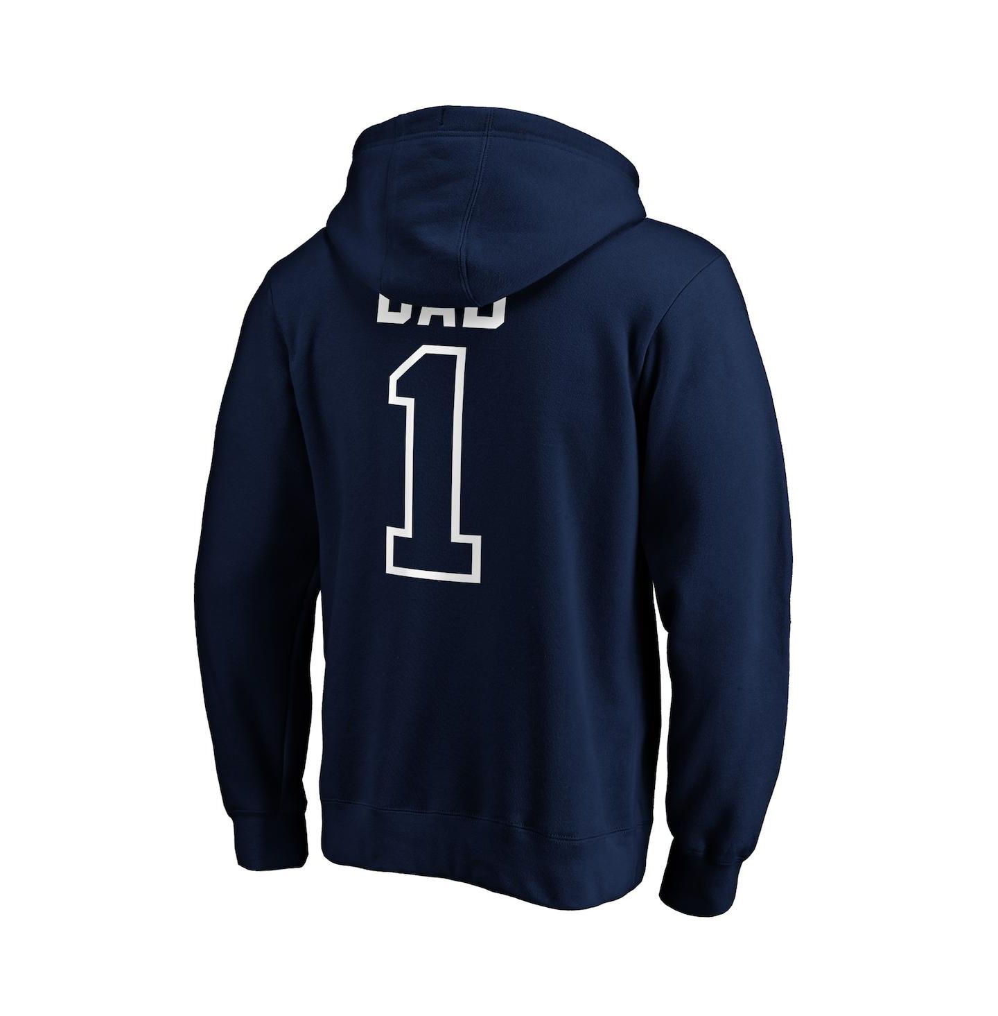 Мужское худи Fanatics Navy Boston Red Sox Father's Day 1 Dad Pullover — фото 3