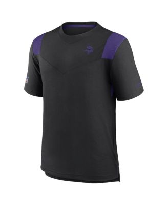 Men's Black Minnesota Vikings Sideline Tonal Logo Performance Player T-Shirt