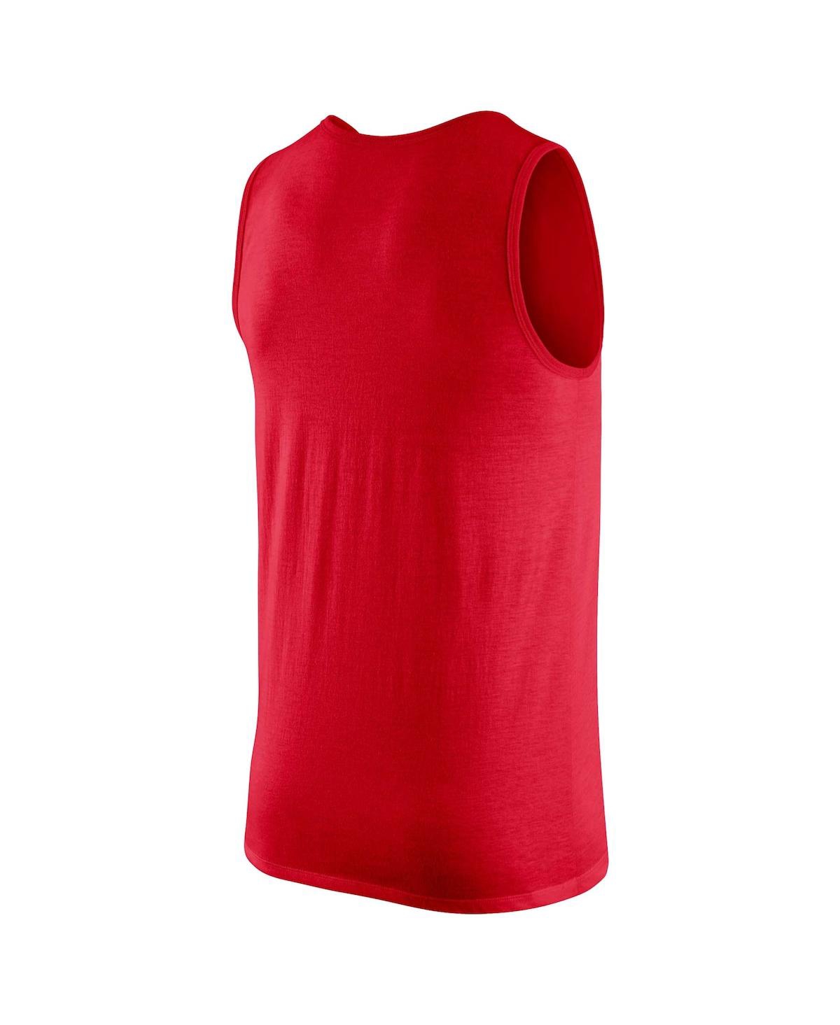 Nike Men'sOhio State Buckeyes Vintage-Like Logo Performance Tank Top - Scarlet