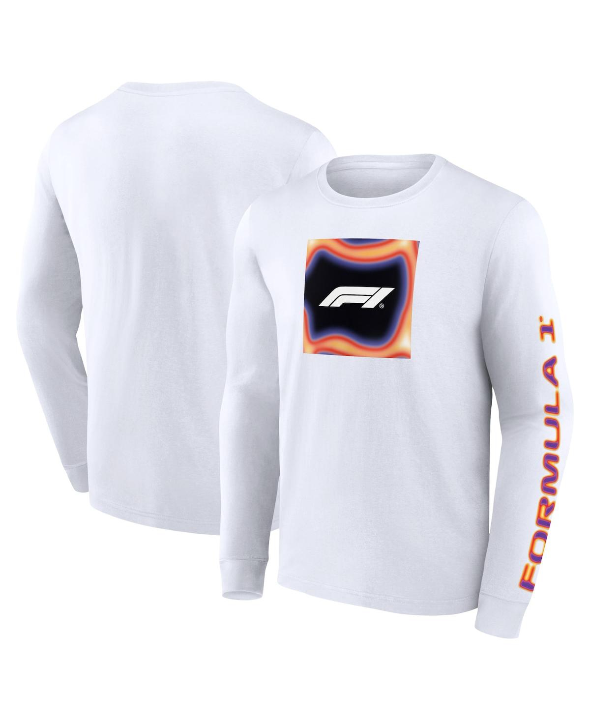 Fanatics Men's White Formula 1 Heat Map Long Sleeve T-shirt In White