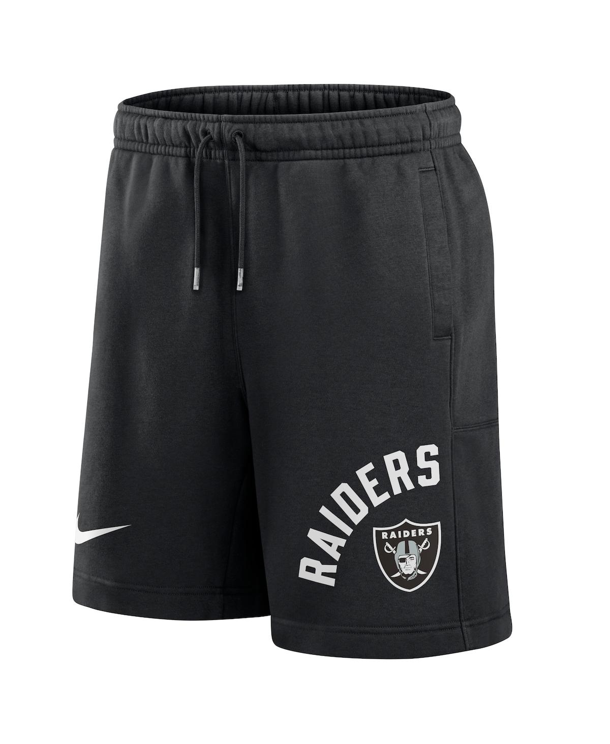 Nike Men's Black Las Vegas Raiders Arched Kicker Shorts In Black,red