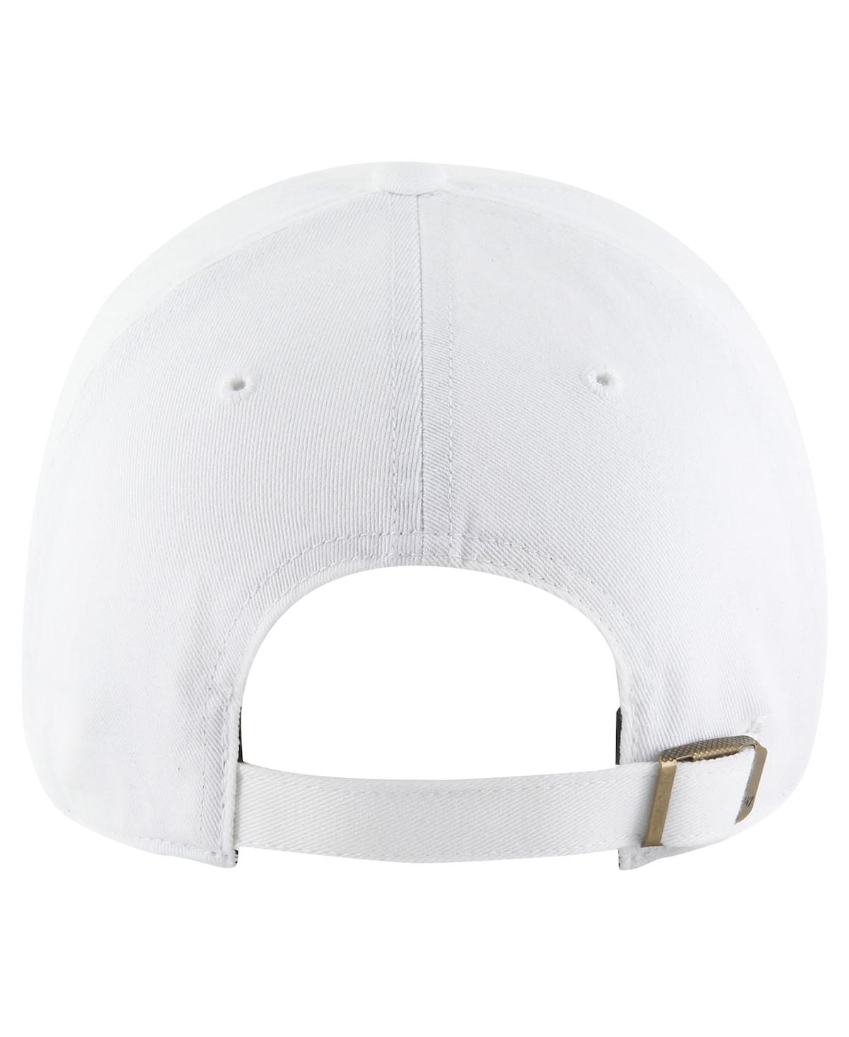 47 Brand Women's White Los Angeles Chargers Ballpark Cheer Clean Up Adjustable Hat In White