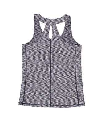 Women's Navy New York Yankees Space Dye Keyhole Back Tank Top