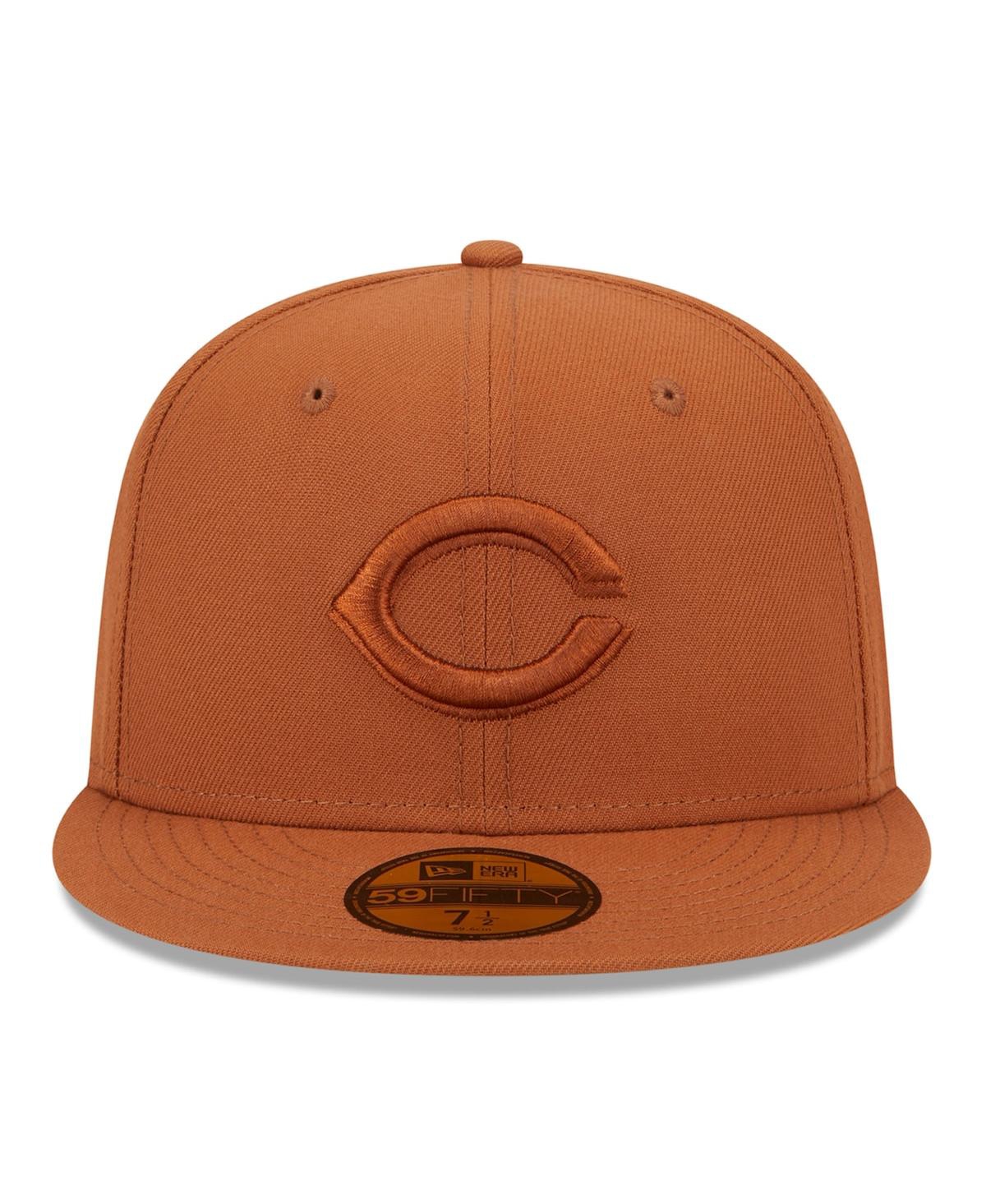 New Era Men's Brown Cincinnati Reds Spring Color 59fifty Fitted Hat In Brown