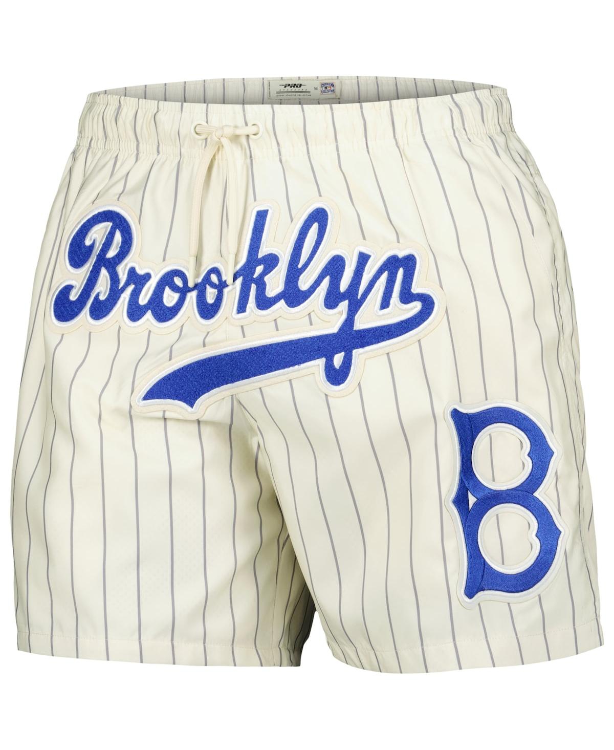 Shop Pro Standard Men's Cream Brooklyn Dodgers Cooperstown Collection Pinstripe Retro Classic Woven Shorts