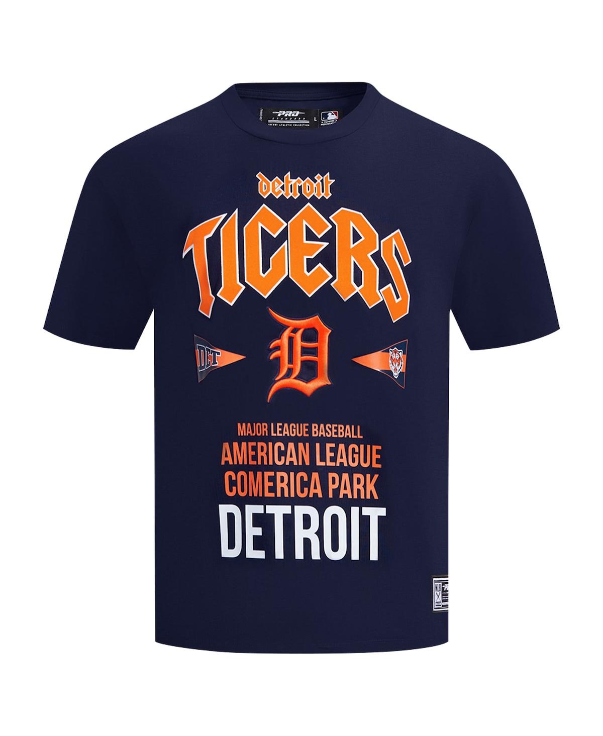 Pro Standard Men'sDetroit Tigers Oversized City Tour T-Shirt - Navy