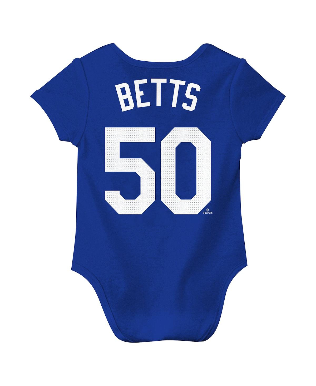 Nike Baby Mookie BettsLos Angeles Dodgers Fuse Name Number Bodysuit - Royal
