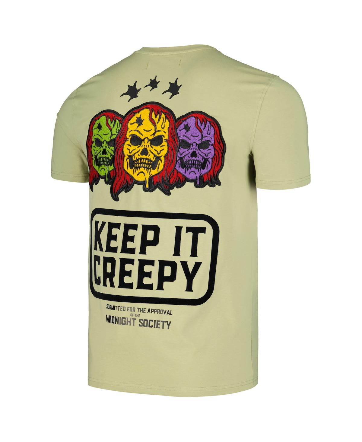 FREEZE MAX MEN'S AND WOMEN'S OLIVE ARE YOU AFRAID OF THE DARK KEEP IT CREEPY T-SHIRT 