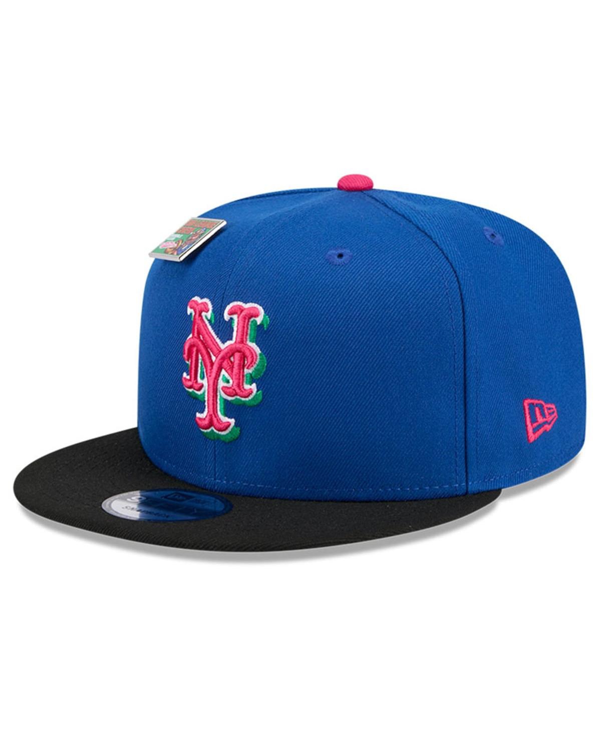 New Era Men'sBlack New York Mets Watermelon Big League Chew Flavor Pack 9FIFTY Snapback Hat - Royal, Black