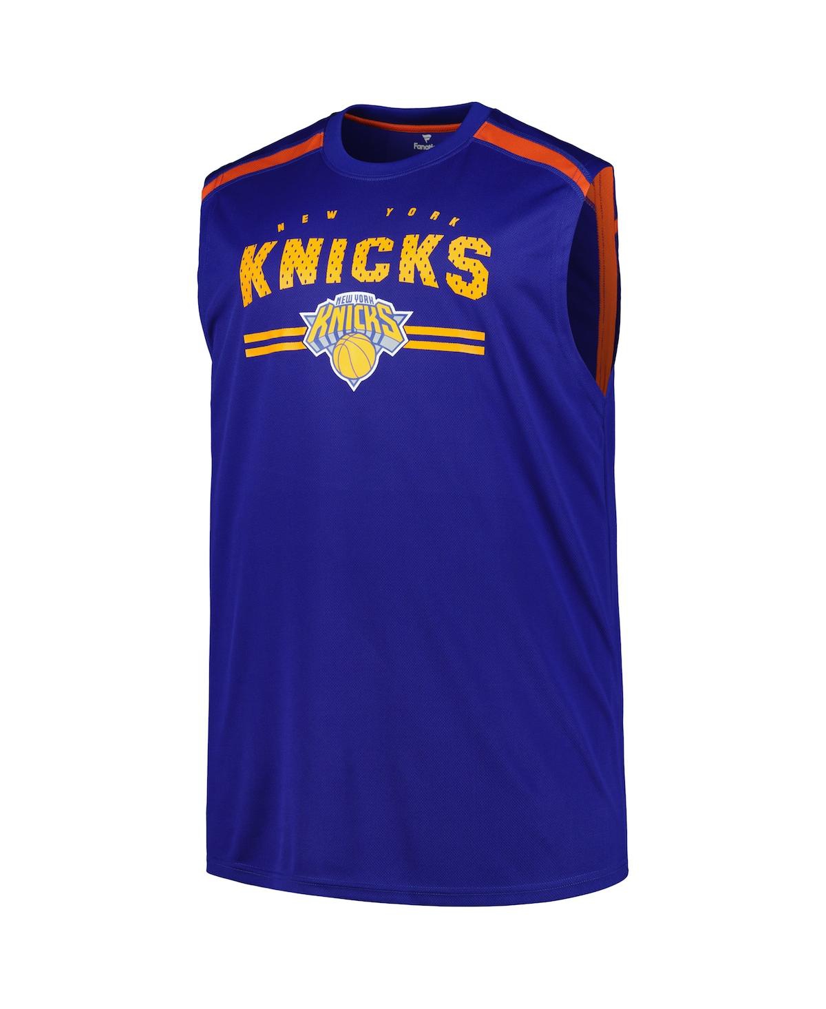 Fanatics Men's Blue New York Knicks Big Tall Birdseye Muscle Tank Top