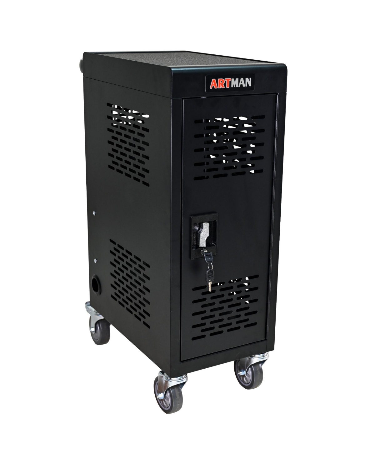 Simplie Fun 16-Compartment Removable Locking Charging Cabinet for Laptop, Chromebook-Black