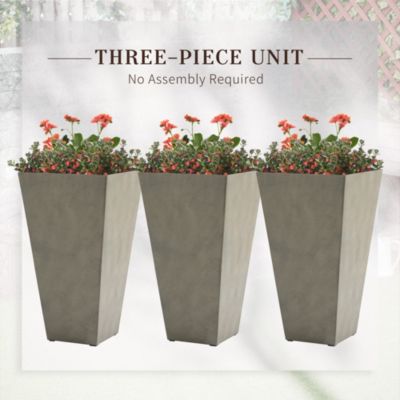 Versatile Matte-Finish Planter Pots Indoor/Outdoor, Self-Draining, Weather-Resistant