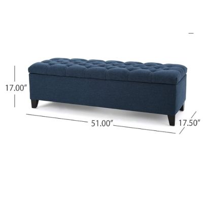 Contemporary Button Tufted Storage Ottoman with Refined Style