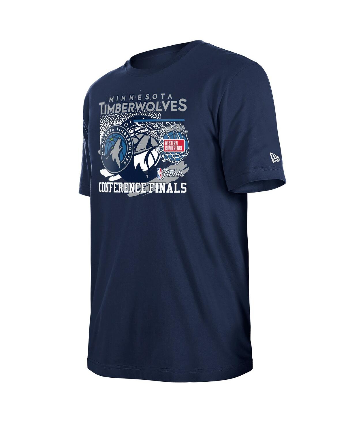 NEW ERA MEN'S NAVY MINNESOTA TIMBERWOLVES 2024 WESTERN CONFERENCE FINALS T-SHIRT 
