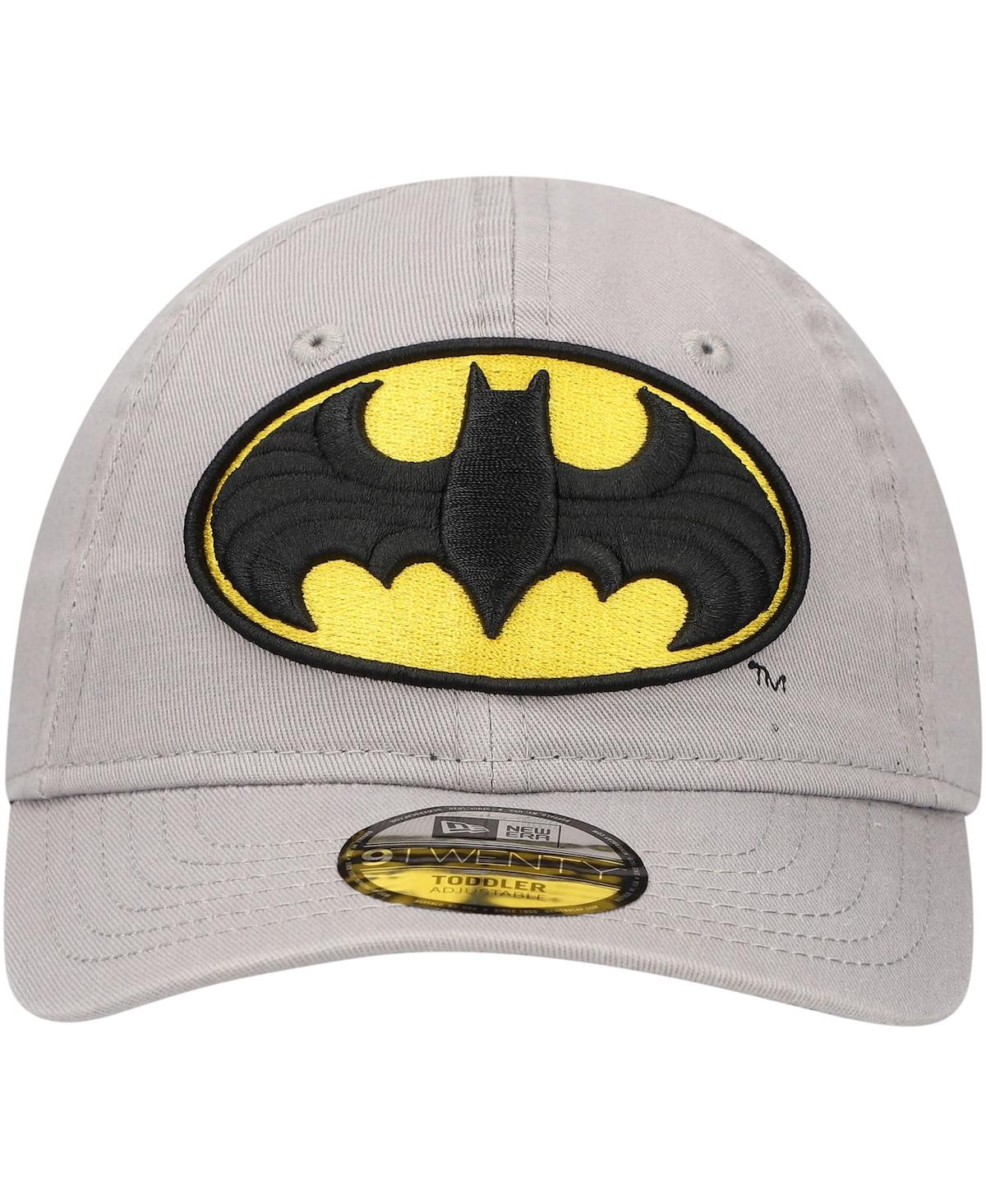 New Era Big Boys And Girls Gray Batman 9twenty Adjustable Hat In Gray