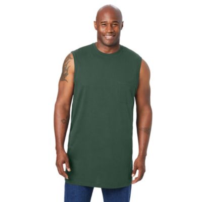 Men's Shrink-Less Longer-Length Lightweight Muscle Pocket Tee