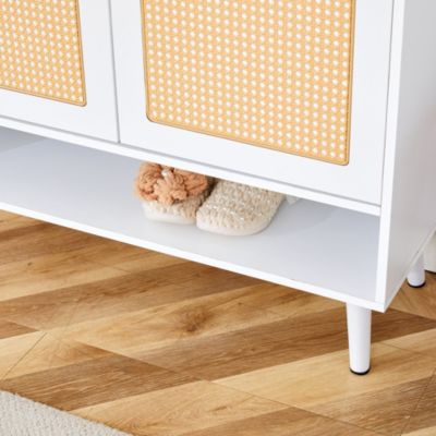 Vine-Shaped MDF Shoe Cabinet Vintage Charm for Your Porch