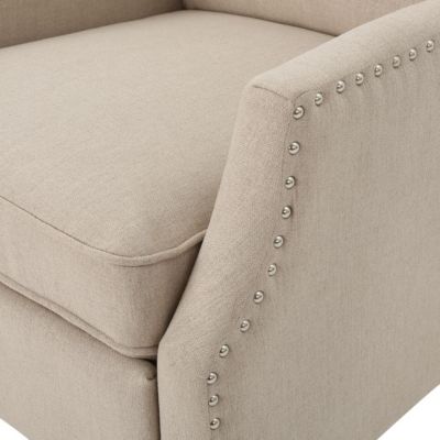 Streamdale Luxurious Wingback Recliner in Soft Fabric with Birch Legs
