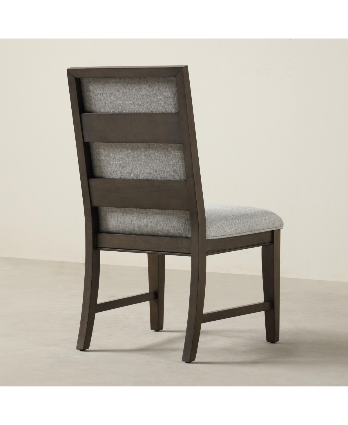 Streamdale Furniture Solid Wood Upholstered Dining Chairs, Set of 2, Gray