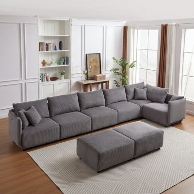 Versatile Comfort Modern & Customizable Modular Corduroy Sofa