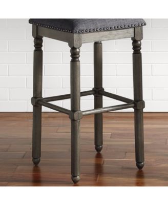 Streamdale Wood Upholstered Swivel Bar Stools, Set of 2