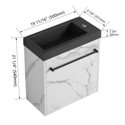 Wall-Mounted Vanity with Soft-Close Doors and Scratch-Resistant Surface
