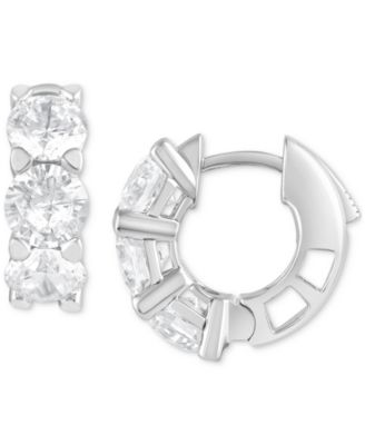 Lab Grown Diamond Small Huggie Hoop Earrings (5 ct. t.w.) in 14k White Gold