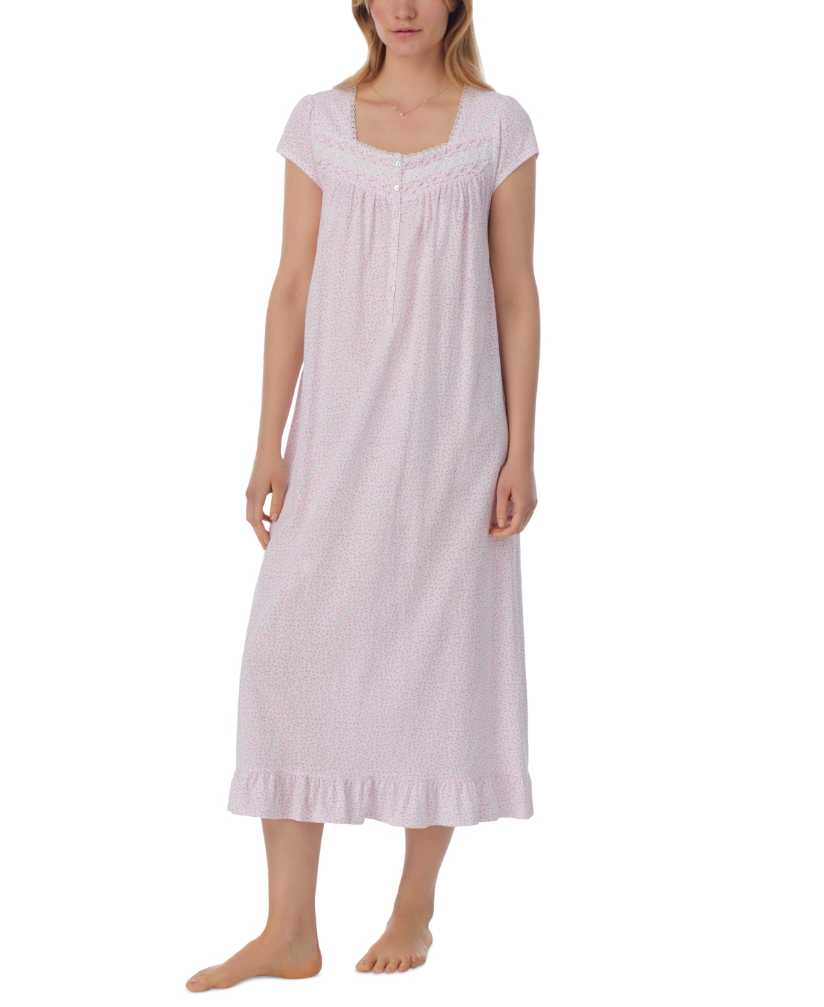 Eileen West Women's Cotton Ditsy Floral Nightgown
