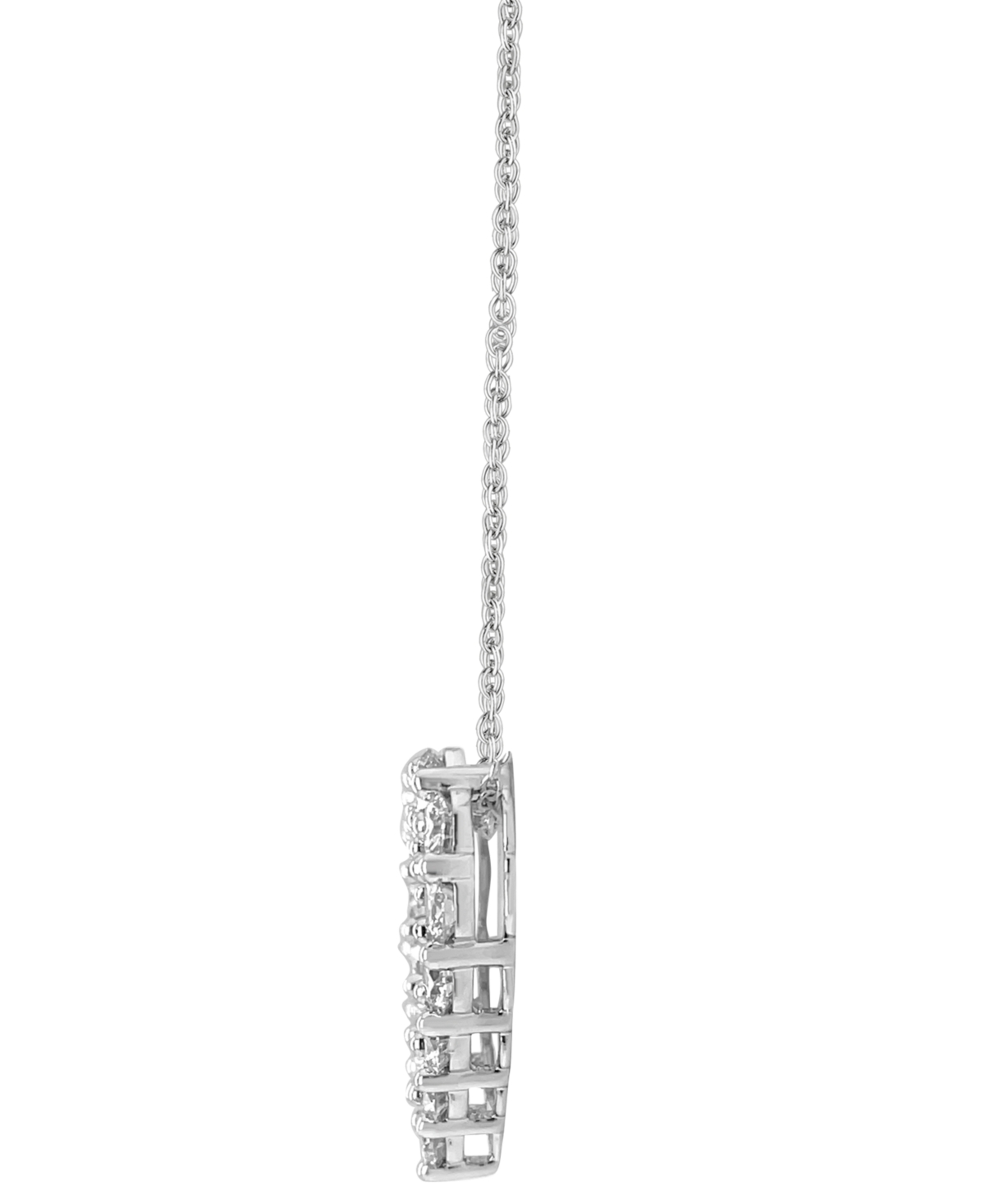 Badgley Mischka Lab Grown Diamond Heart Pendant Necklace (3 Ct. T.w.) In 14k White Gold, 16" + 2" Extender In White