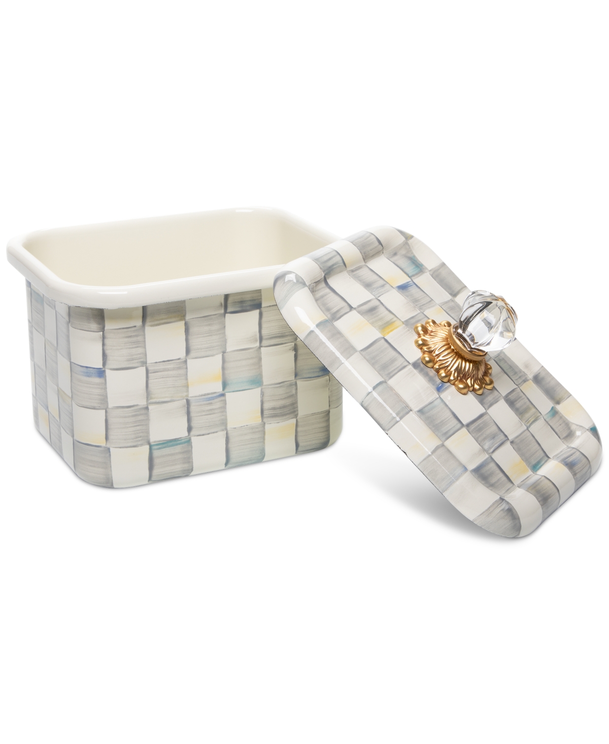 Mackenzie-childs Sterling Check Recipe Box In No Color