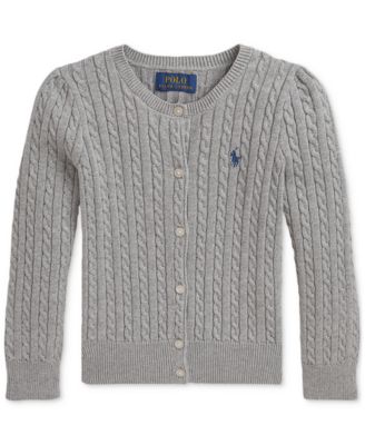 Girls' 2T-6X Mini-Cable Cardigan