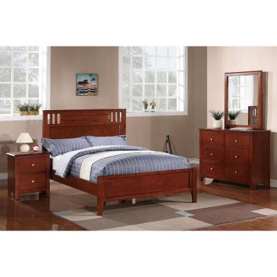 Streamdale Bedroom Nightstand Cherry Wooden 2 Drawers Table Bedside Table