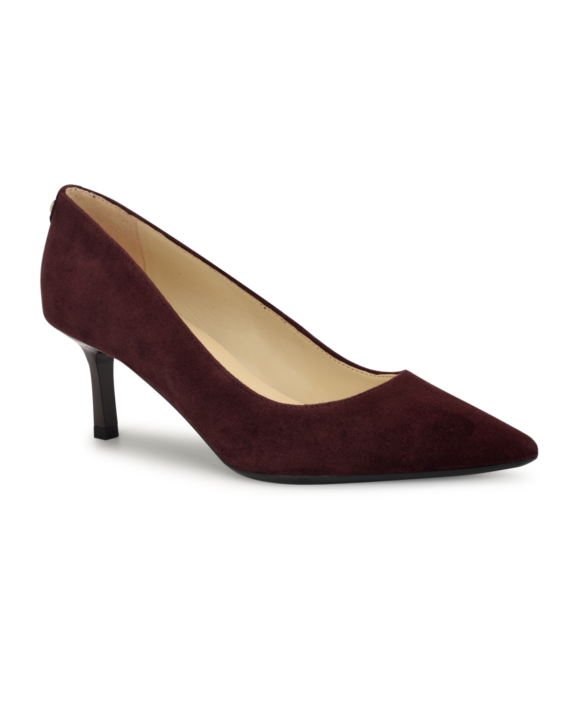 Nine West Kuna 9x9 Pointed Toe Pump In Burgundy Suede