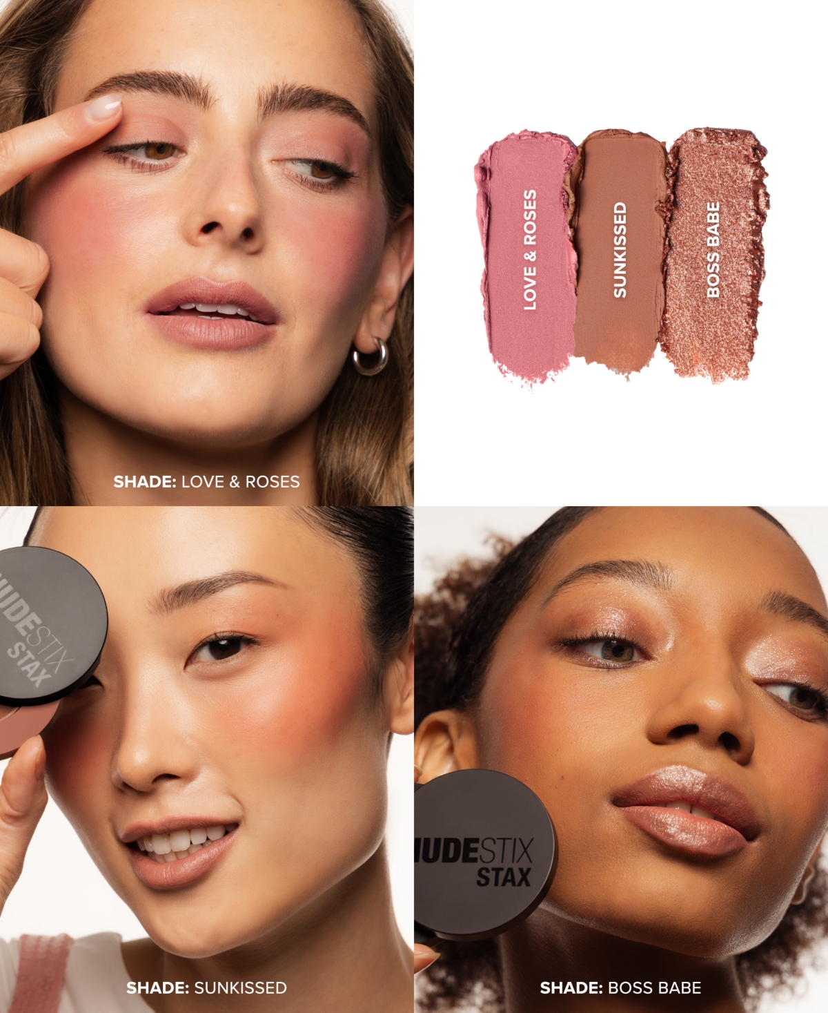 Nudestix 3-pc. Sunkissed Glow Stax Set In Love  Roses,sunkissed,bossbabe