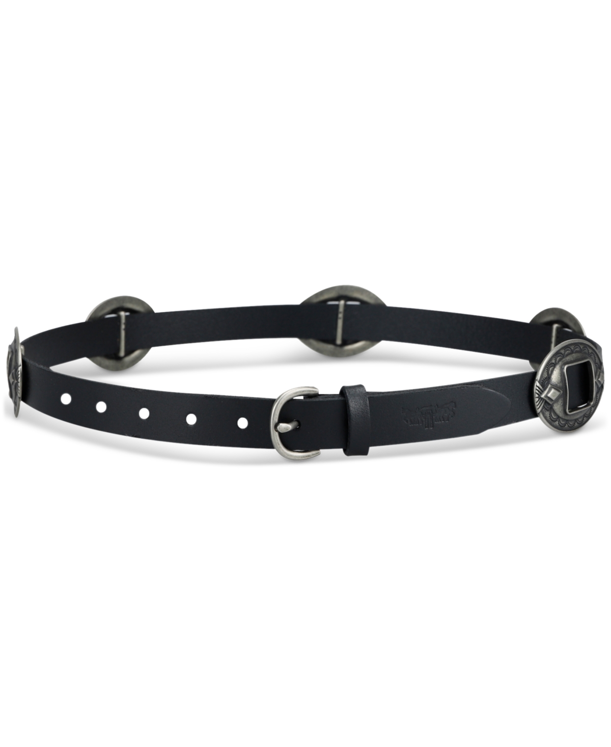 Levi's Women's Western Concho Embellished Skinny Leather Belt